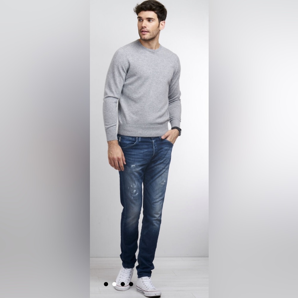Repeat Cashmere Easy Knit Gray Sweater